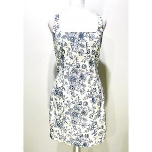 NWT Christian Lacroix dress floral novelty romantic french style blue women's 4